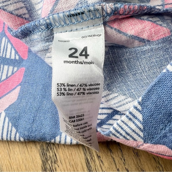 Carter's Sleeveless Blue & White Arrow Top Size 24 Months - Picture 7 of 8